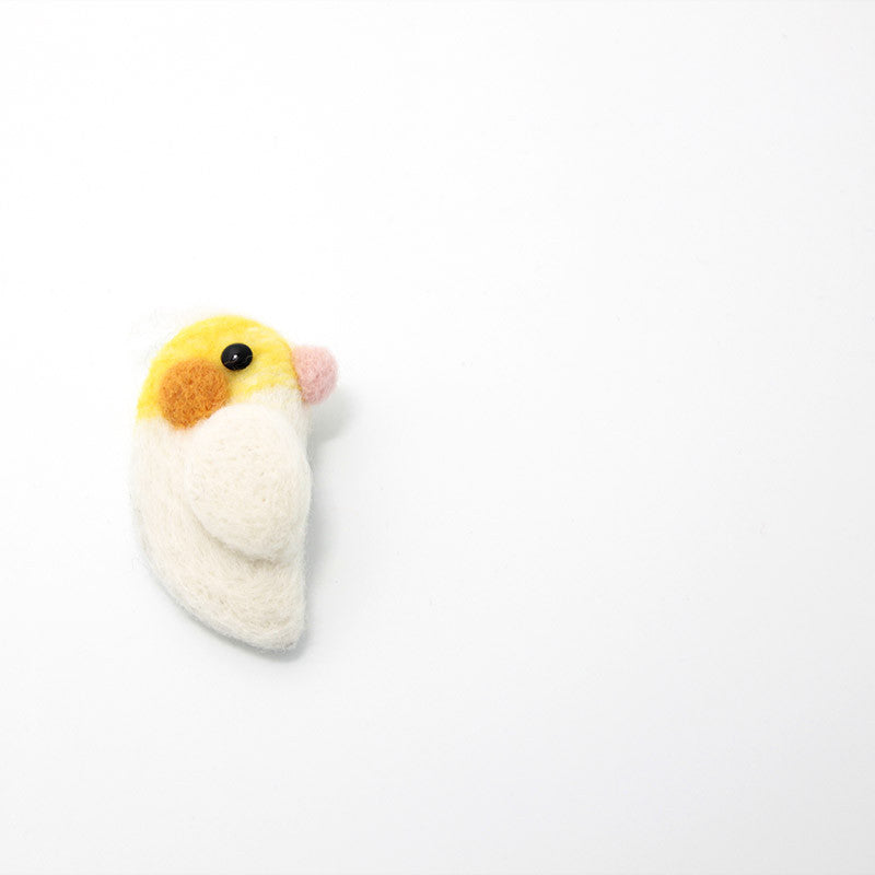 Needle Felted Felting project Animals Parrot Cute Brooch Jewelry - Feltify