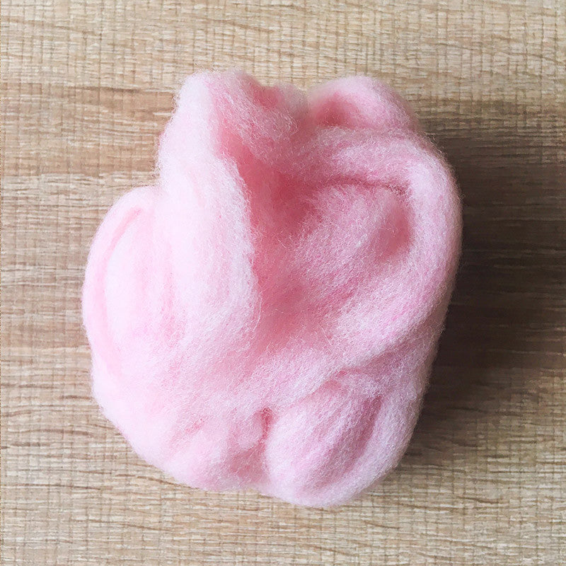 Needle felted wool felting MIX pink wool Roving for felting supplies short fabric easy felt - Feltify