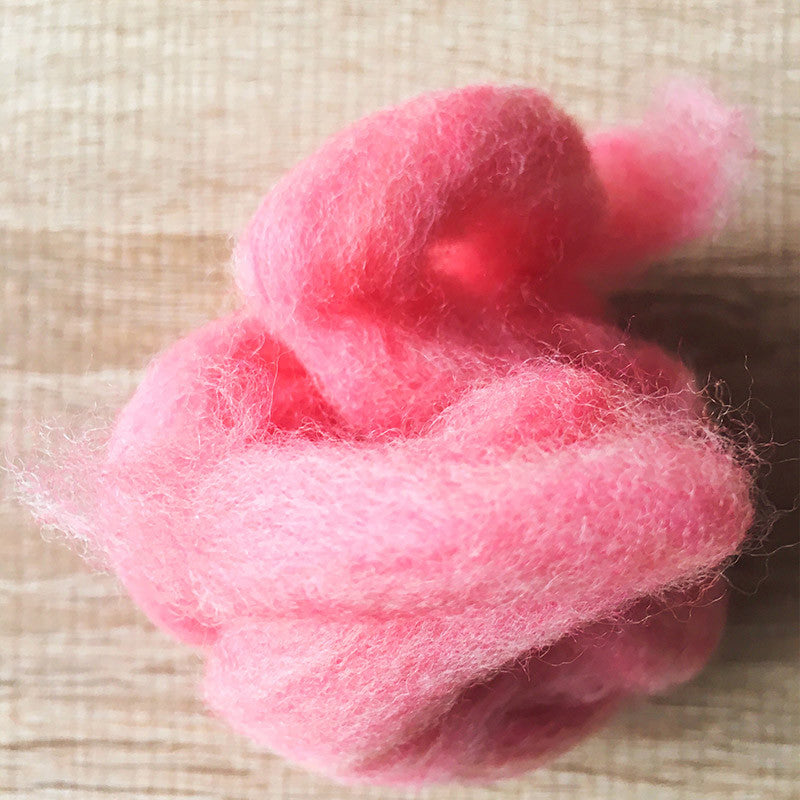 Needle felted wool felting Mixed peach pink wool Roving for felting supplies short fabric easy felt