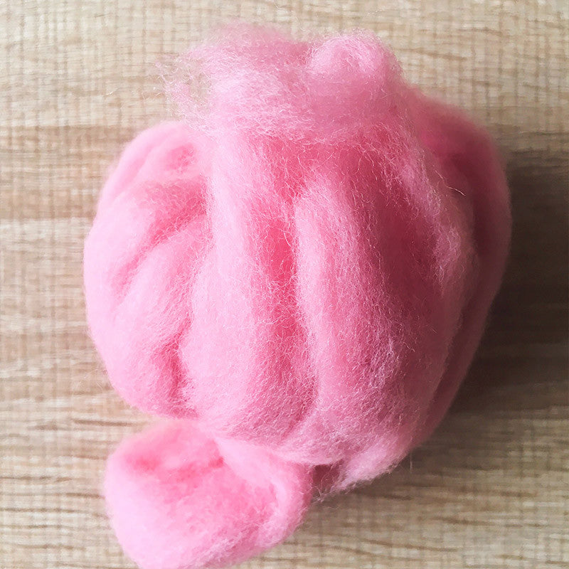 Needle felted wool felting Red Pink wool Roving for felting supplies short fabric easy felt