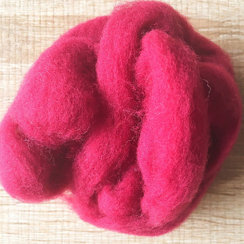 Needle felted wool felting Cranberry Red wool Roving for felting supplies short fabric easy felt - Feltify
