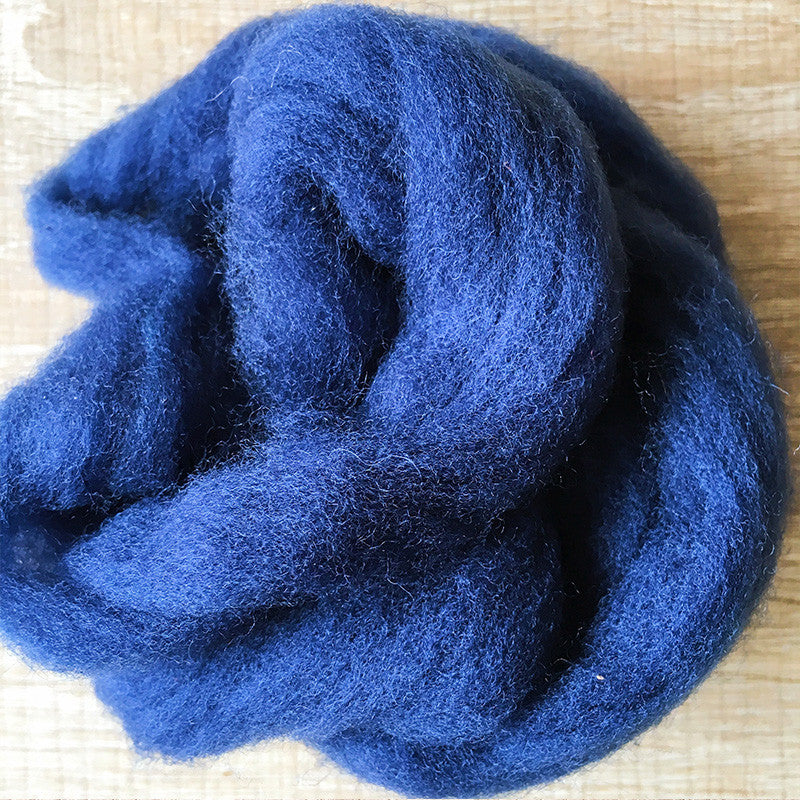 Needle felted wool felting Blue Dark Blueberry  wool Roving for felting supplies short fabric easy felt - Feltify