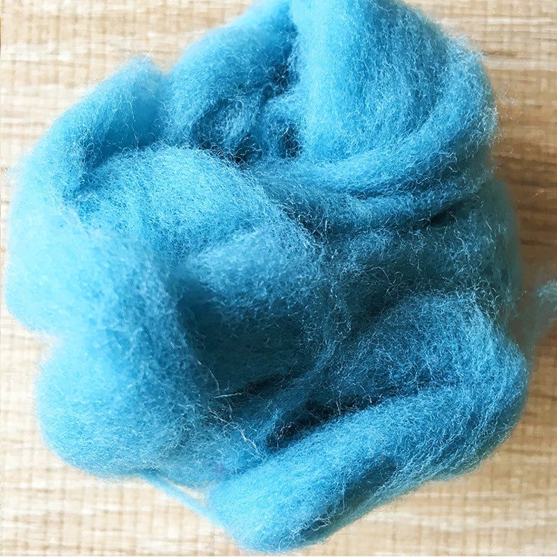 Needle felted wool felting Green Blue Green wool Roving for felting supplies short fabric easy felt