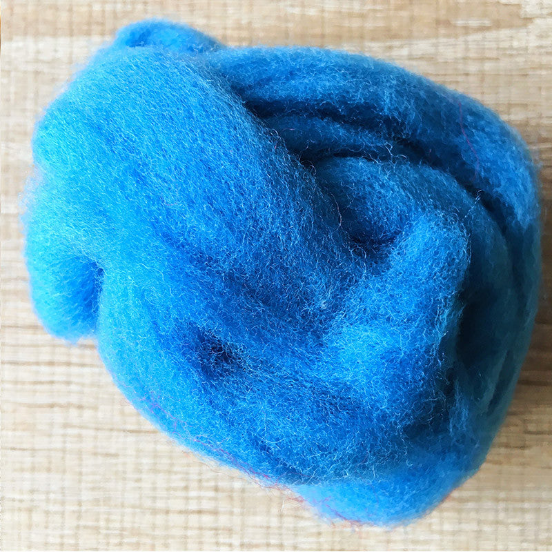 Needle felted wool felting Indigo Blue wool Roving for felting supplies short fabric easy felt