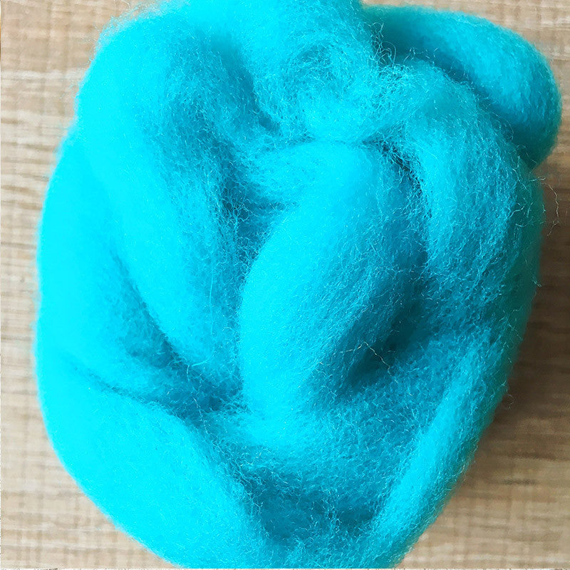 Needle felted wool felting Green Tophus wool Roving for felting supplies short fabric easy felt - Feltify