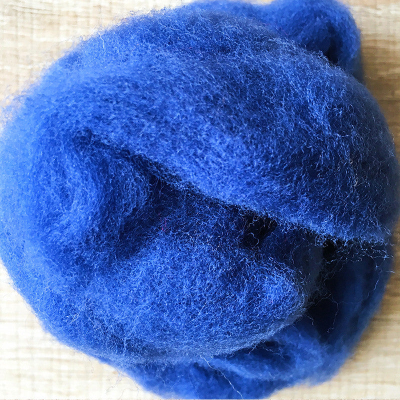 Needle felted wool felting Blue Light Blueberry wool Roving for felting supplies short fabric easy felt - Feltify