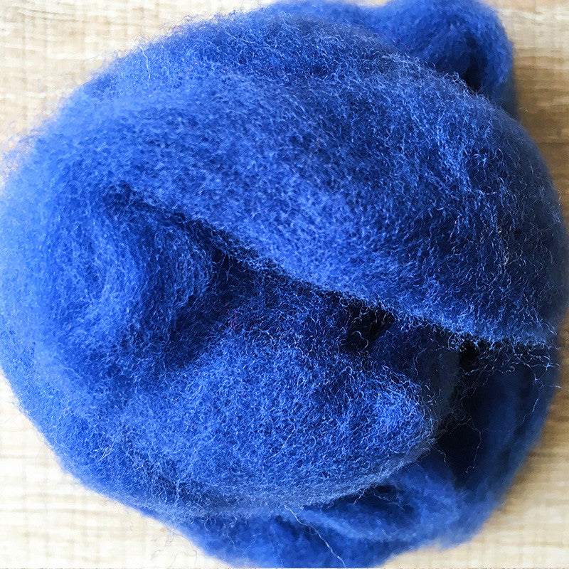 Needle felted wool felting Blue Light Blueberry wool Roving for felting supplies short fabric easy felt