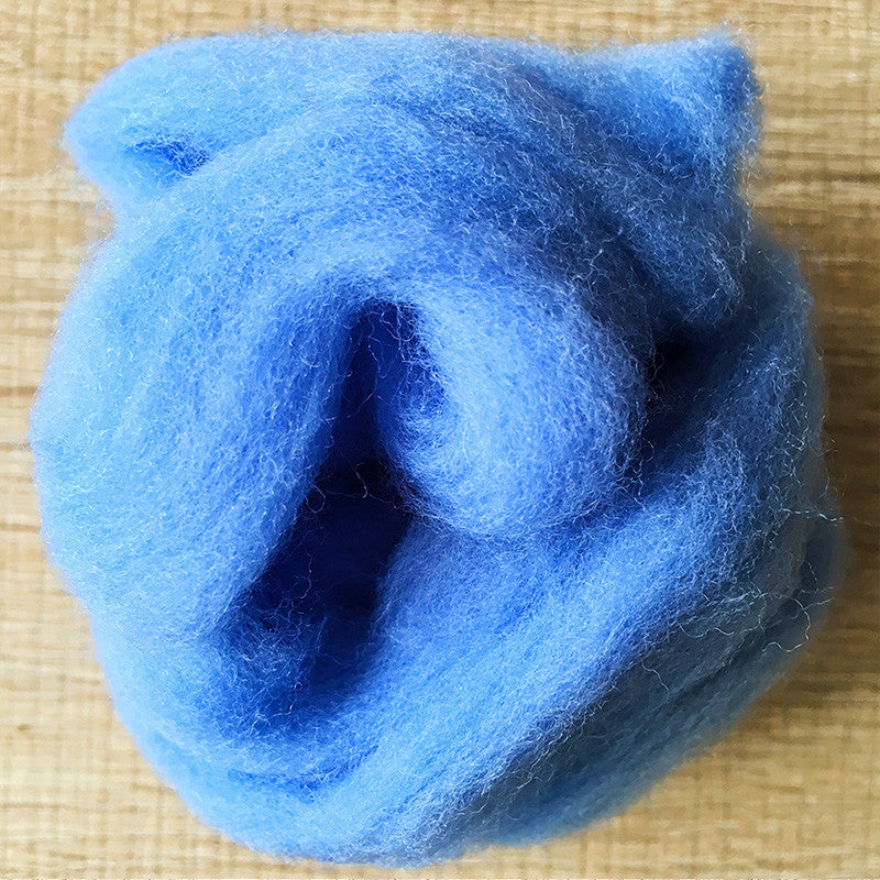 Needle felted wool felting Blue Sailor Blue wool Roving for felting supplies short fabric easy felt