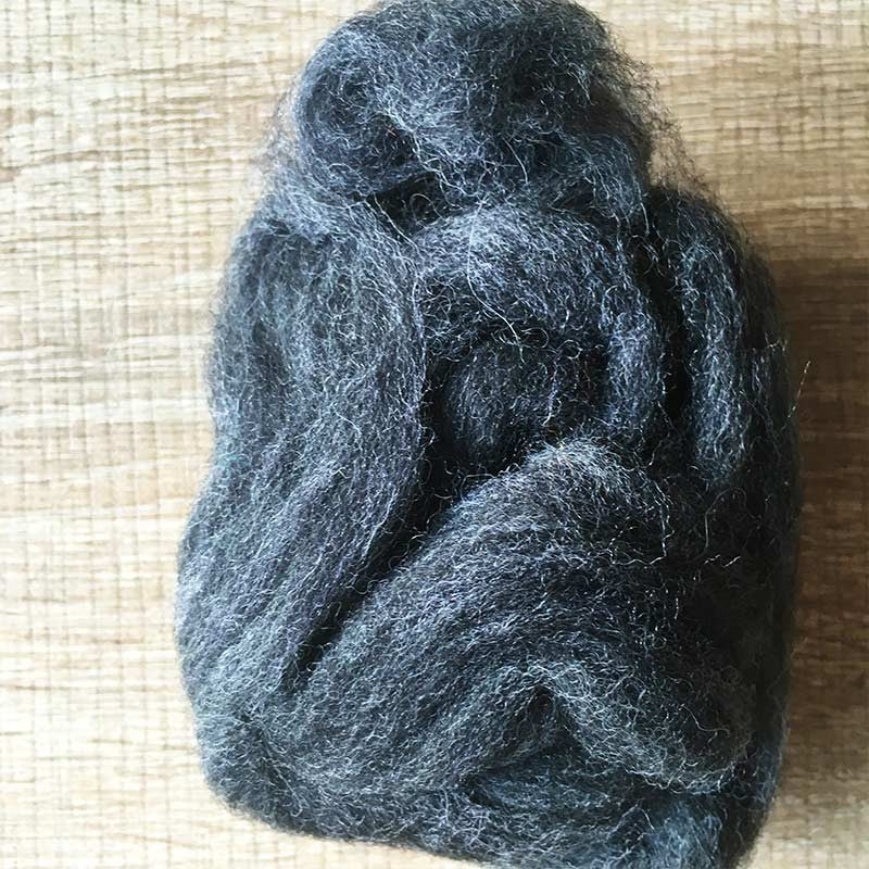 Needle felted wool felting MIX black wool Roving for felting supplies short fabric easy felt