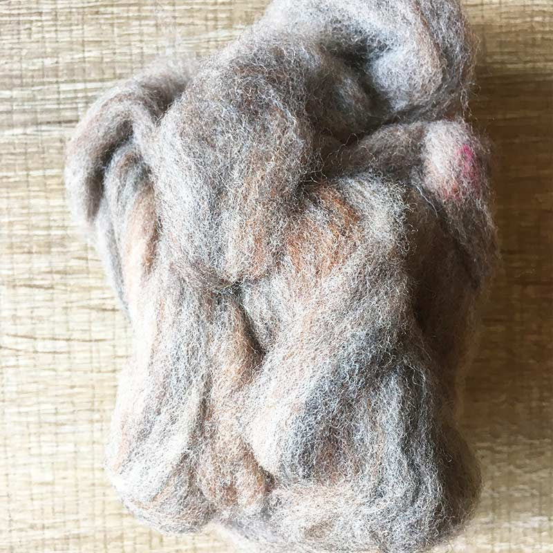 Needle felted wool felting MIX brown wool Roving for felting supplies short  fabric easy felt