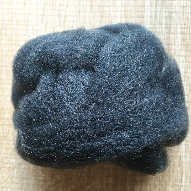 Needle felted wool felting dark gray wool Roving for felting supplies short fabric easy felt