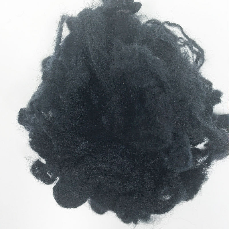 Needle felting supplies 10g Black wool Curly Wool Curly Fiber for Wool Felt for Poodle Bichon and Sheep
