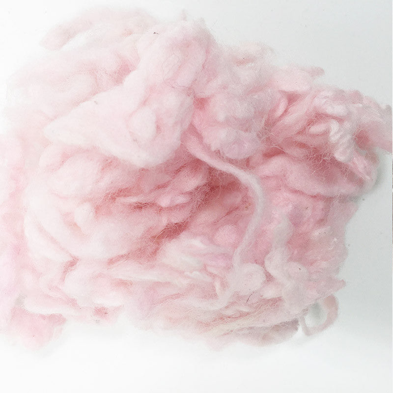 Needle felting supplies 10g Light pink wool Curly Wool Curly Fiber for Wool Felt for Poodle Bichon and Sheep