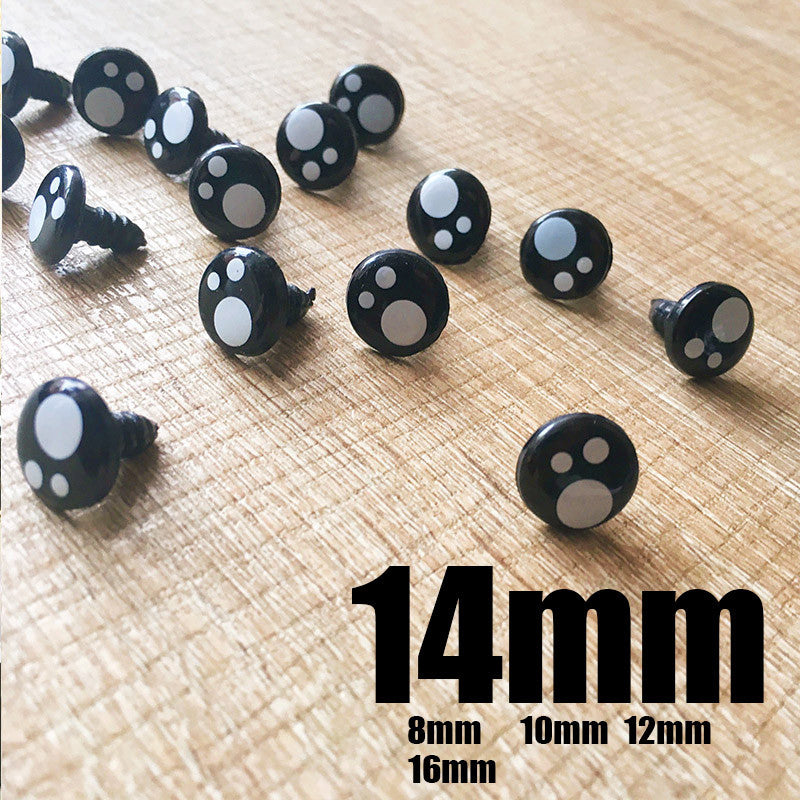 Needle felting bead eyes 10 pairs 14mm Safety eyes Animal eyes Amigurumi eyes Doll eyes Stuffed Toy eyes Doll Parts Plastic eyes Black