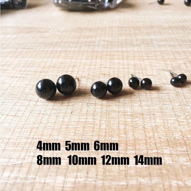 Milisten 300pcs Plastic Safety Eyes Black Bead Doll Eyes DIY Craft Making Accessories For Needle Felting Doll Puppet Plush Animals 4mm