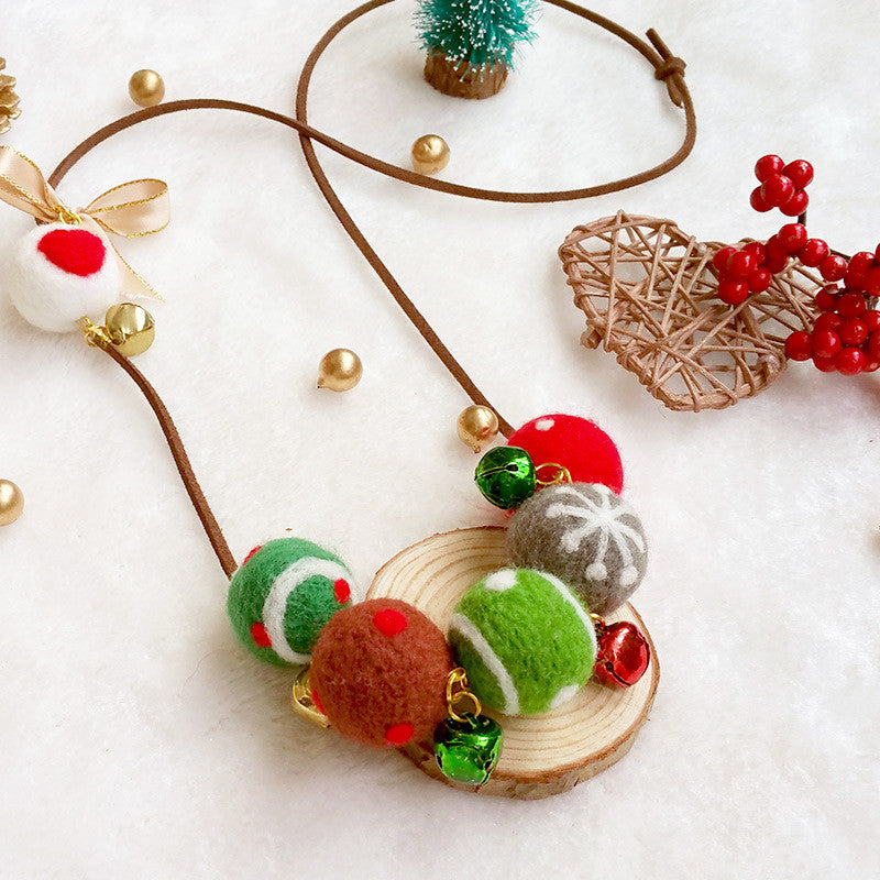 Needle felting kit for beginners starters Christmas accessories Necklace Cute balls - Feltify