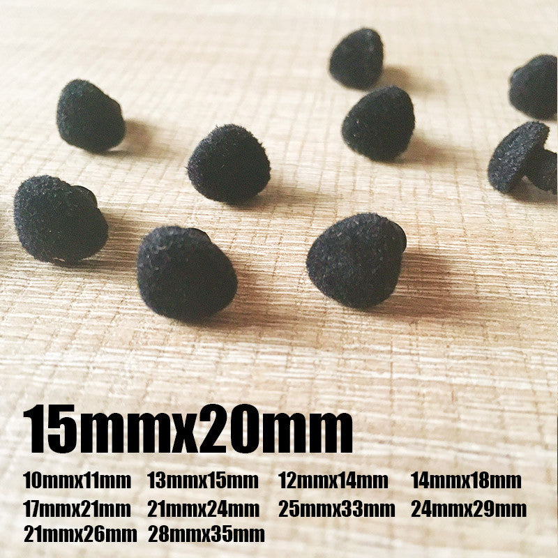 Needle felting supplies animal velour dog puppy nose 10 pieces 15mmx20mm Safety nose Animal nose Amigurumi nose Doll nose Stuffed Toy nose Doll Parts Plastic nose Black