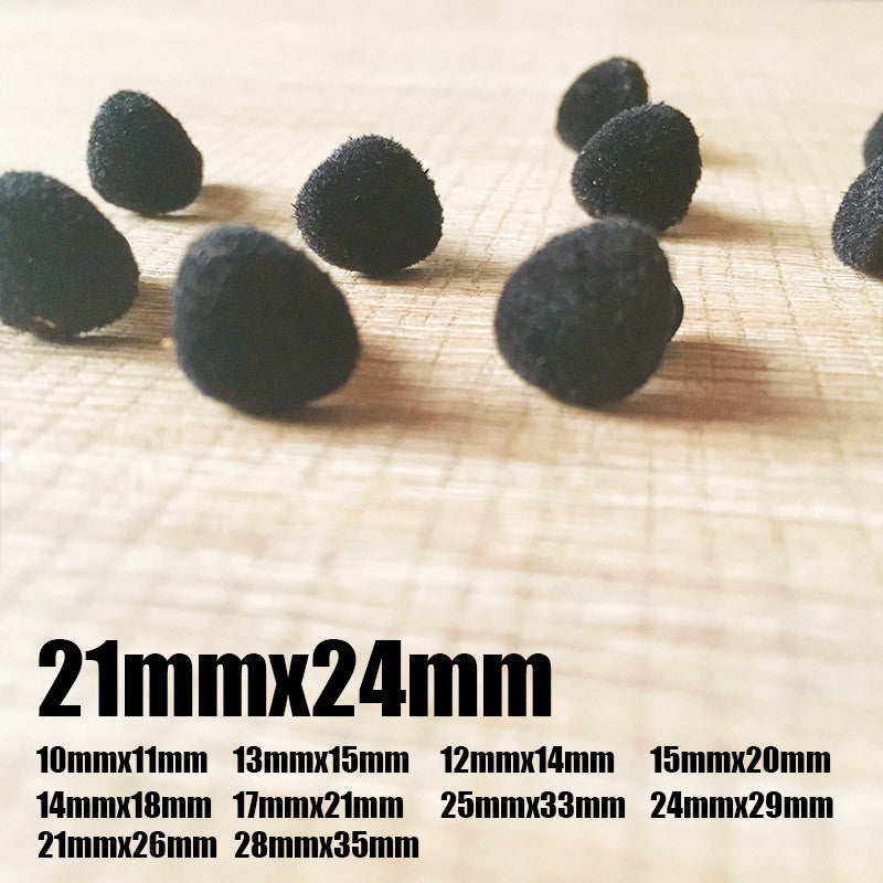 Needle felting supplies animal velour dog puppy nose 10 pieces 21mmx24mm Safety nose Animal nose Amigurumi nose Doll nose Stuffed Toy nose Doll Parts Plastic nose Black