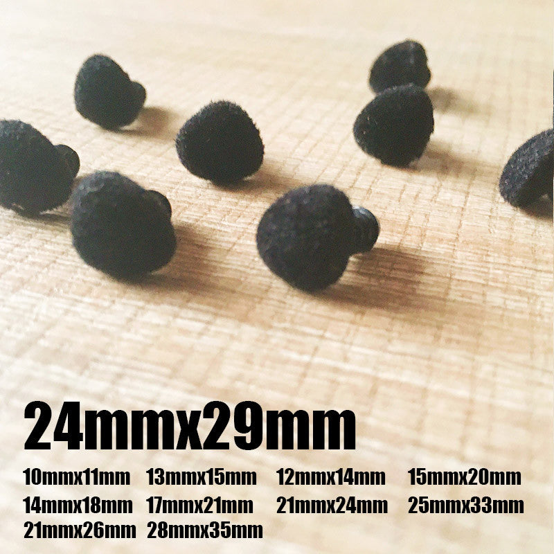 Needle felting supplies animal velour dog puppy nose 10 pieces 24mmx29mm Safety nose Animal nose Amigurumi nose Doll nose Stuffed Toy nose Doll Parts Plastic nose Black