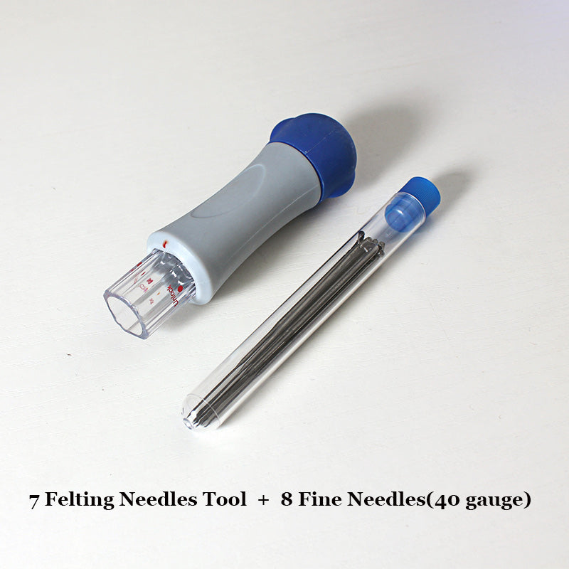 Needle Felting Tools 7 Needles Tool with Fine Needles Felting Needle Holder Needle Felting Quick Tool