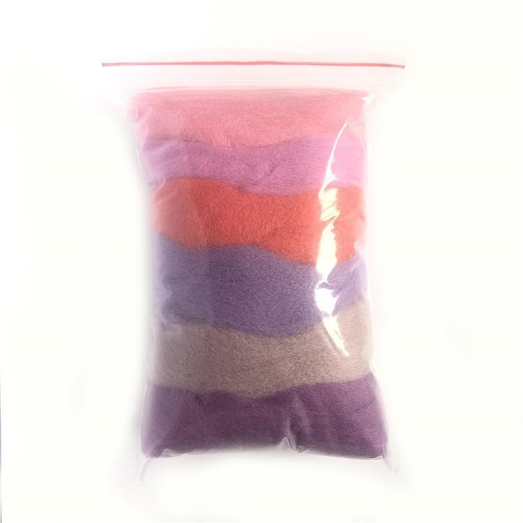 Needle Felting Wool Pink Analogous Colors Wool Roving 66s Merino Wool Needle Felting Supplies