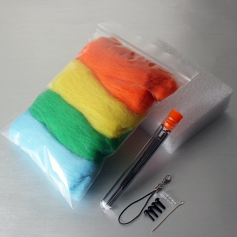 Needle Felting Wool Orange Wool Roving For Needle Felting Wool Felting Kits for Beginners
