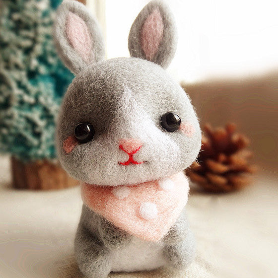 Needle Felted Felting project Animals Bunny Rabbit Cute Craft