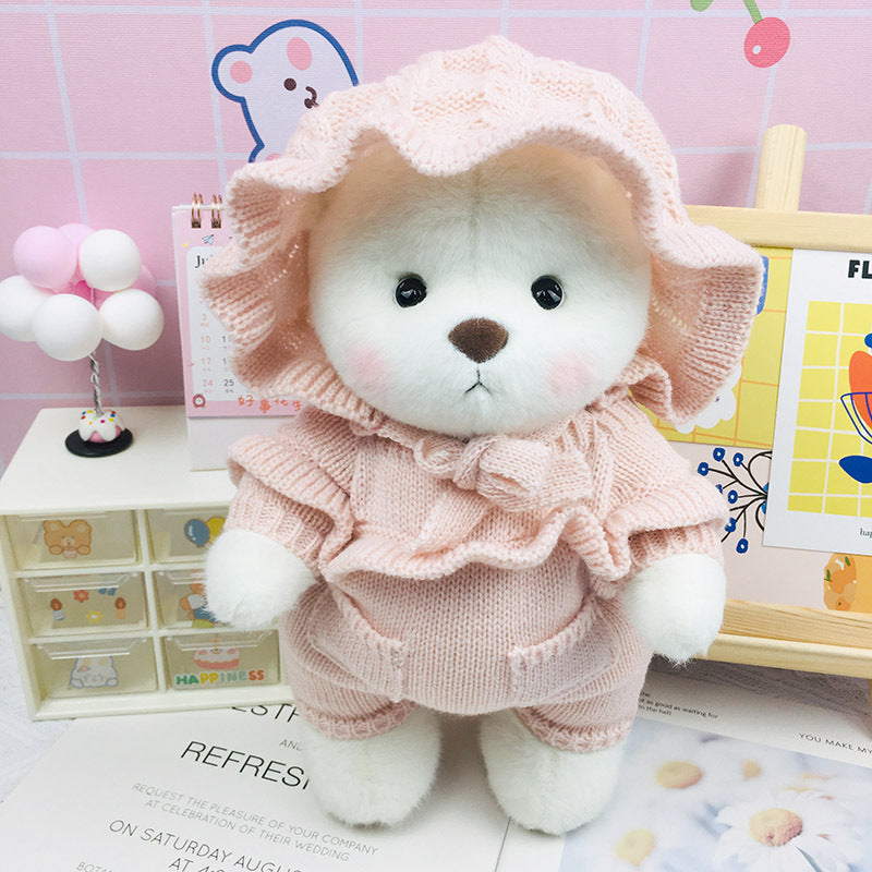 The Best Teddy Bear With Knit Overall Doll Overall Cos Stuffed Bears Toy Christmas Gifts for Her / Girlfriend Mom Kids