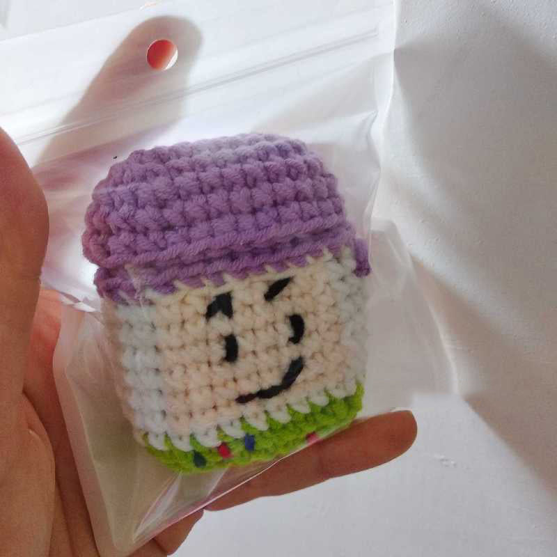 Girl's Cute AirPods 1/2 Cases Knit Buzz Lightyear Handmade Kawaii AirPods Pro Case Buzz Lightyear Airpod Case Cover