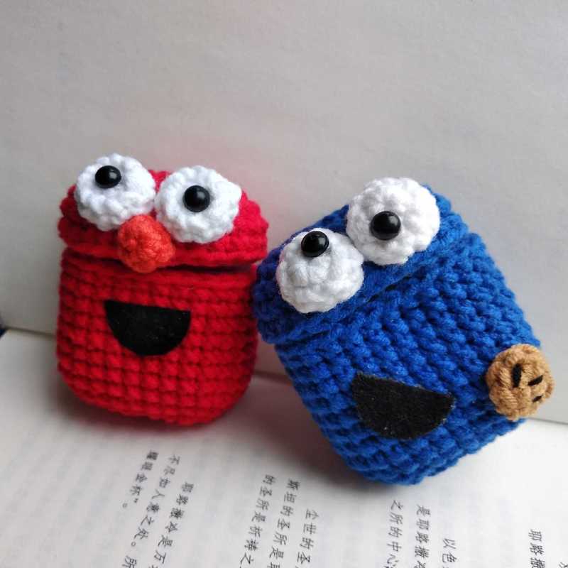 Girl's Cute AirPods 1/2 Cases Sesame Street Handmade Kawaii AirPods Pro Case Sesame Street Airpod Case Cover