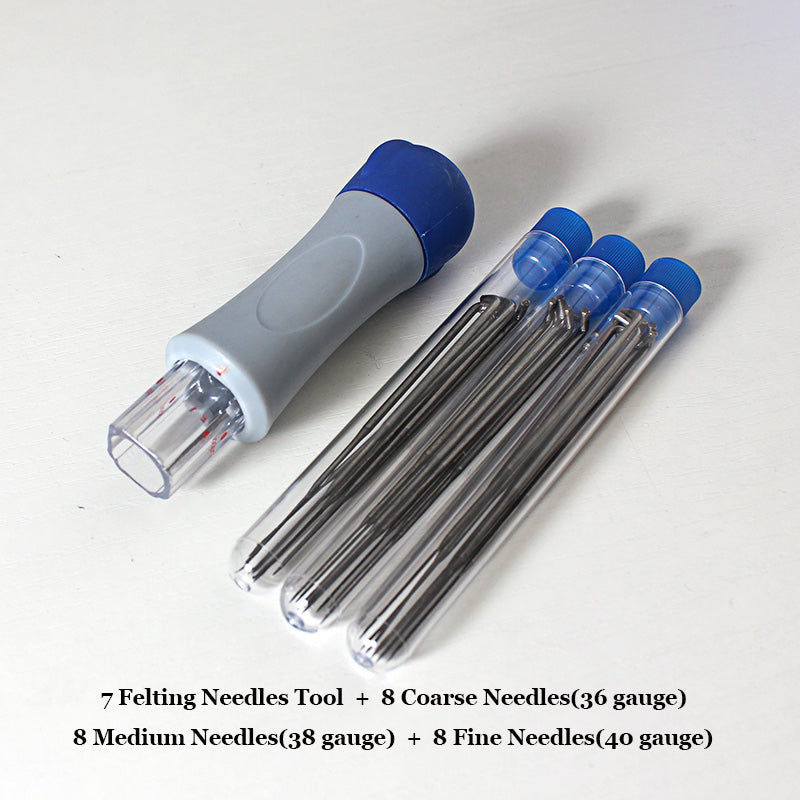 Needle Felting Tools 7 Needles Tool with Needles Felting Needle Holder –  Feltify