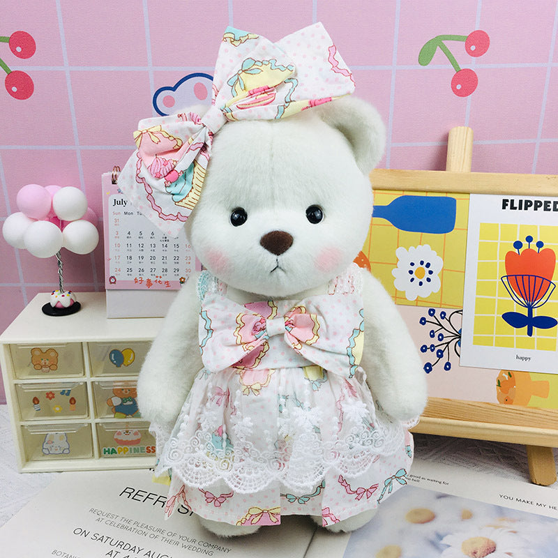 The Best Teddy Bear With Floral Dress Doll Cos Stuffed Bears Toy Christmas Gifts for Her / Girlfriend Mom Kids