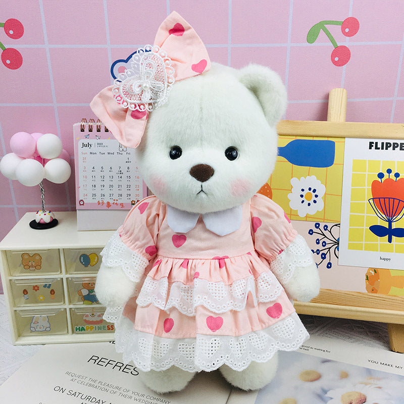 The Best Teddy Bear With Heart Dress Doll Cos Stuffed Bears Toy Christmas Gifts for Her / Girlfriend Mom Kids