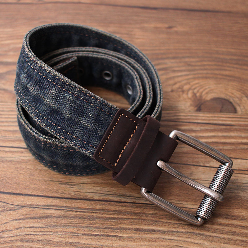 Vintage BLue Mens Denim Slim Belts Denim Blue Belts Vintage  display picture 1