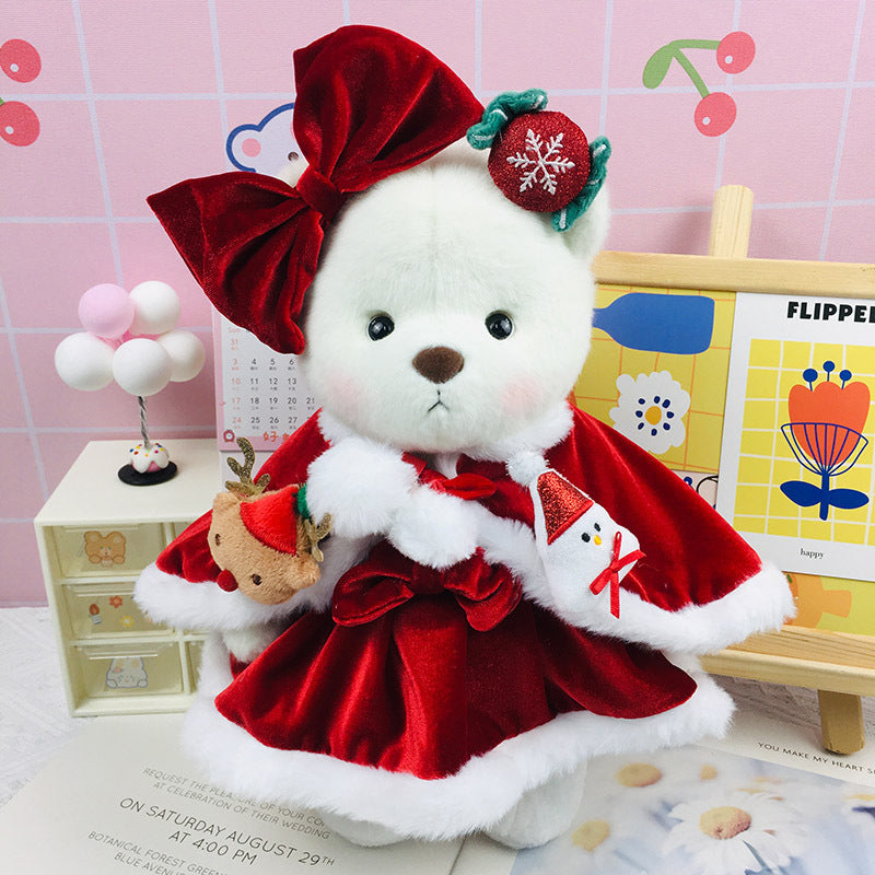 The Best Teddy Bear With Red Dress Doll Cos Stuffed Bears Toy Christmas Gift for Her / Girlfriend Mom Kids