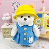 The Best Teddy Bear With Blue Dress Yellow Hat Doll Cos Stuffed Bears Toy Christmas Gifts for Her / Girlfriend Mom Kids