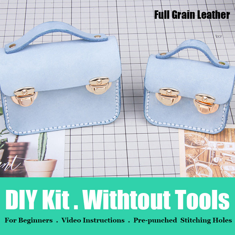 DIY Leather AirPods Case Kits DIY Leather Mini Satchel Bag Kits DIY Waxed Leather Projects DIY Leather Pouch Kits