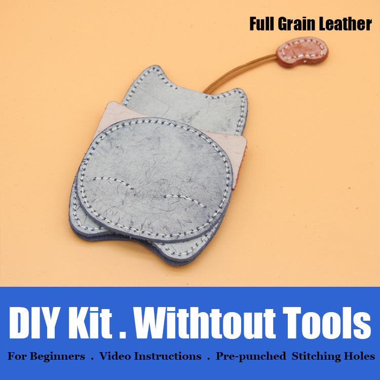 Cute DIY Leather Key Holder Kit DIY Waxed Leather Project DIY Leather Feltify