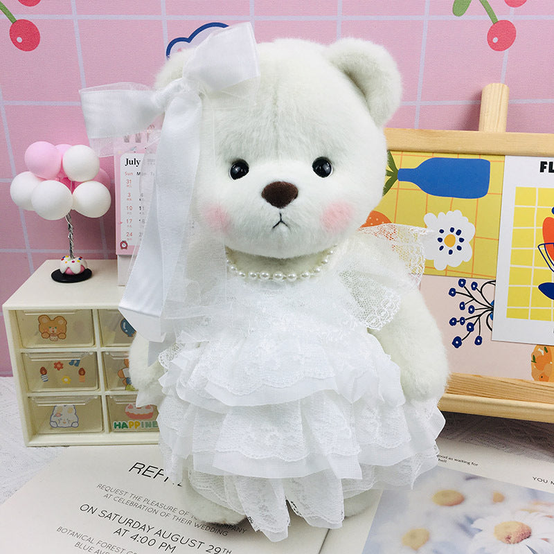 The Best Teddy Bear Bride with Wedding Dress Stuffed Bears Toy Christm – Feltify