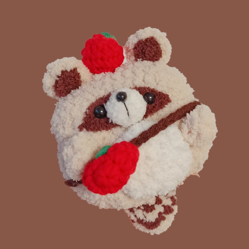 Girl's Cute Raccoon AirPods Pro Cases Handmade Crochet AirPods 1/2 Cases Apple Airpod Cases Cover