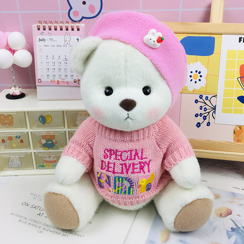 The Best Teddy Bear With Pink Sweater Doll Cos Stuffed Bears Toy Christmas Gifts for Her / Girlfriend Mom Kids