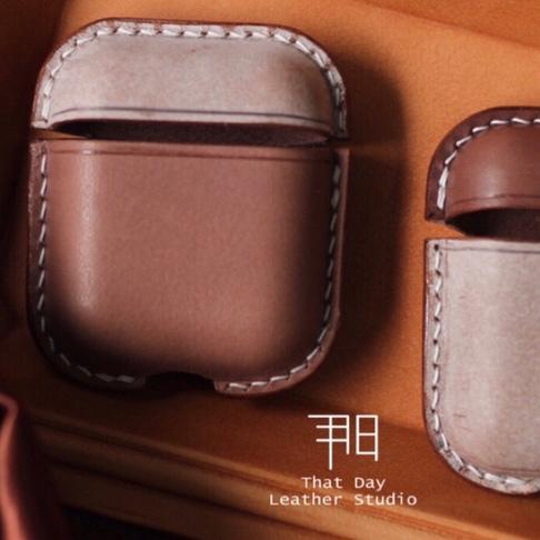 Personalized Coffee&Light Coffee Leather AirPods 1,2 Case Custom Light Coffee&Coffee Leather 1,2 AirPods Case Airpod Case Cover