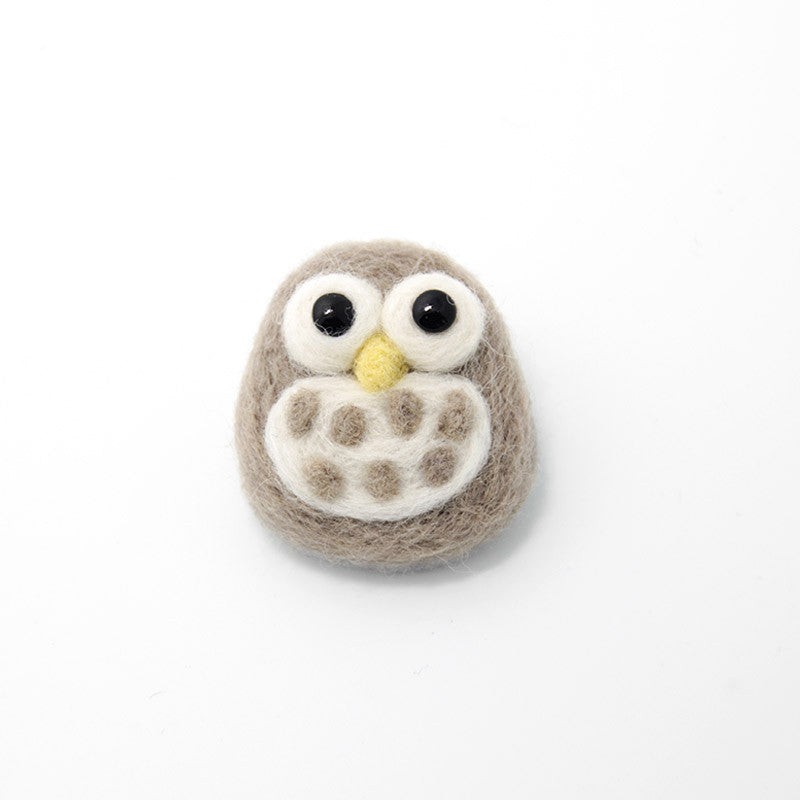 Needle Felting Felted Animals Owl Cute Brooch Jewelry