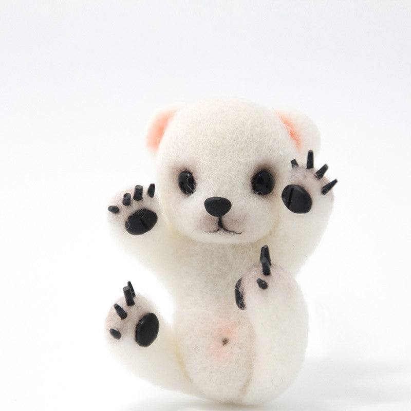 Needle Felted Felting project Animals Polar Bear Cute Craft