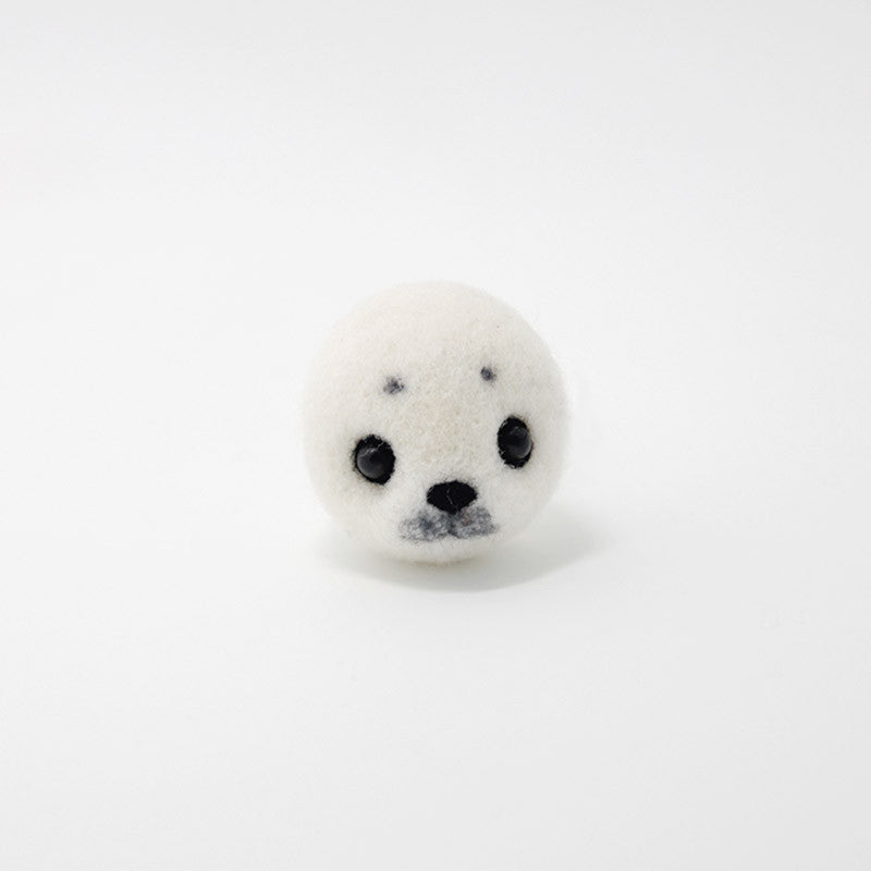 Needle Felted Felting project Animals Seal White Cute Craft