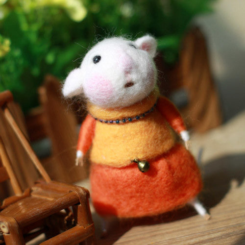 Needle Felted Felting project wool Animals Cute Mother Mouse
