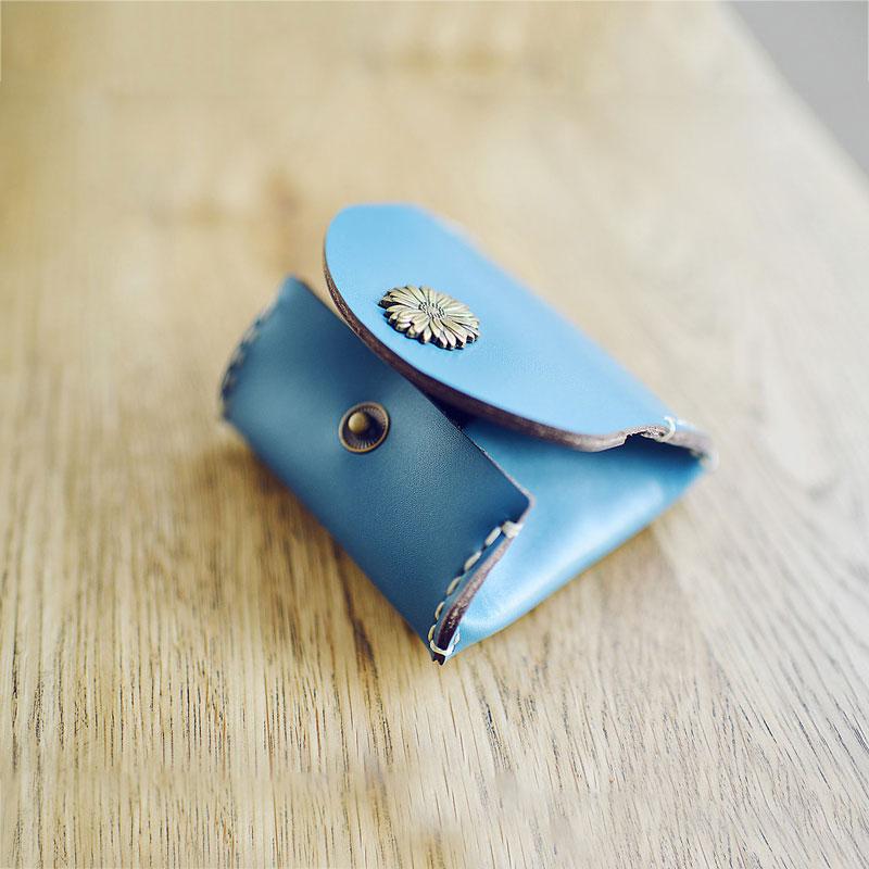 PERSONALIZED Women Coin Change Holder Pouch HANDMADE LEATHER CUTE Mini MONOGRAMMED GIFT CUSTOM Coin Wallet Holder