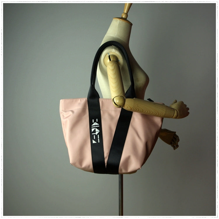 Pink Womens Nylon Shopper Tote Womens Nylon Shoulder Tote Pink Nylon Handbag Purse for Ladies