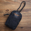 Vintage Womens Black Denim Mini Card Pouch Denim Small Phone Purse with Wristlet for Women