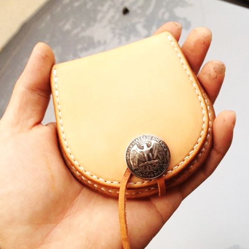 Leather Pattern Leather Coin Wallet Patterns Saddle Change Case Leathe –  Feltify